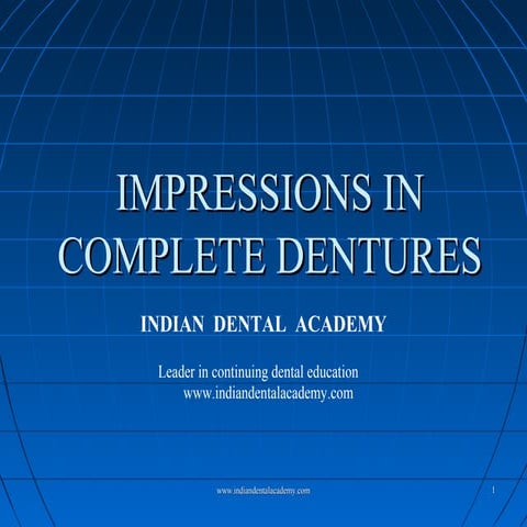 Impressions / implant dentistry course