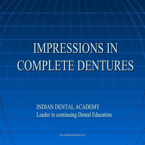 Impressions in cd  /orthodontic courses by Indian dental academy 