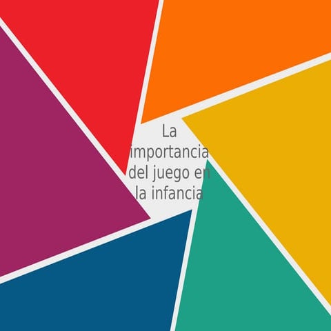 Escuela de familias: La importancia del juego en la infancia | PDF