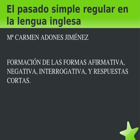 past simple regular verbs