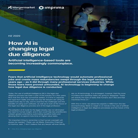 How AI is changing legal due diligence