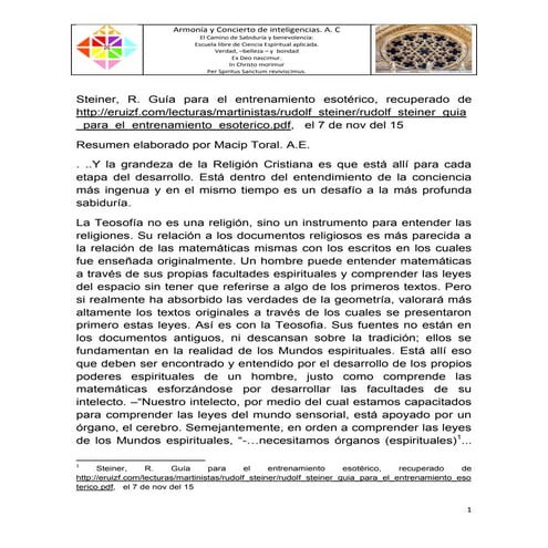 steiner guia para el entramiento esotérico macip  enero del 16