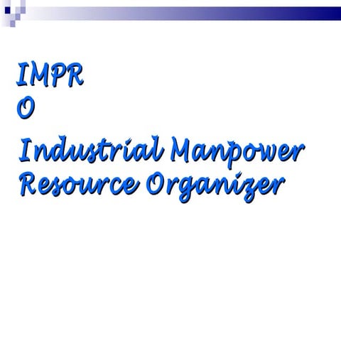 industrial manpower resource manager