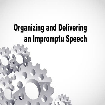 Impromptu speech.powerpoint presentation