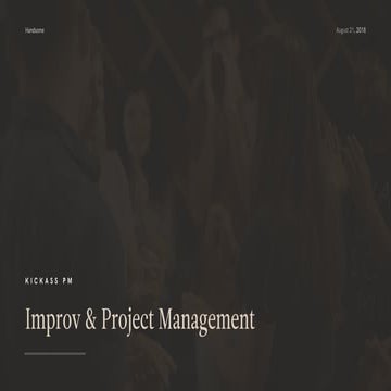 Improv and Project Management