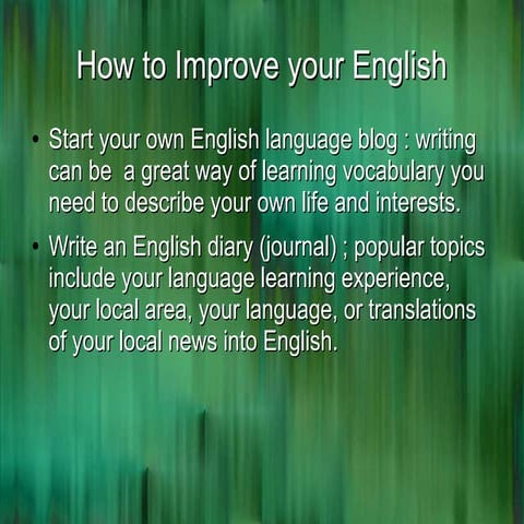 Improve english