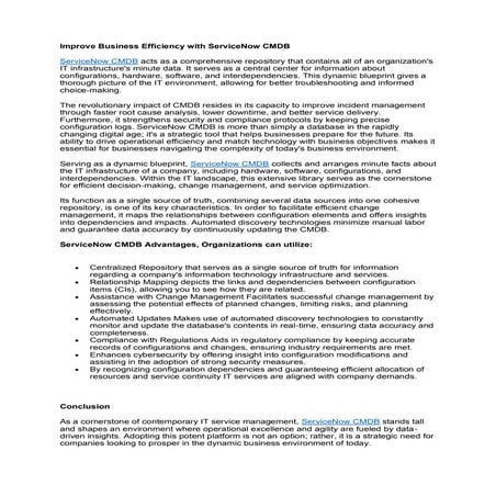 Improve Business Efficiency with ServiceNow CMDB.pdf