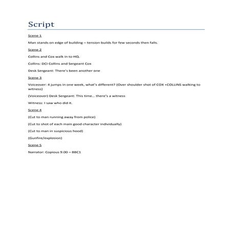 Initial ideas for crime drama | DOCX
