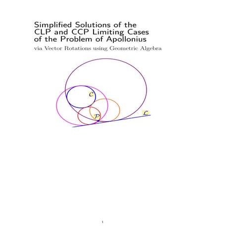 Simplified Solutions of the CLP and CCP Limiting Cases of the Problem of Apo...
