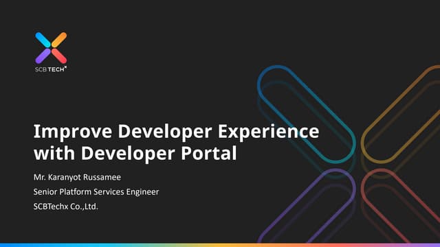 Improve Developer Experience with Developer Portal
