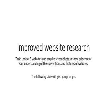 Improved website research
