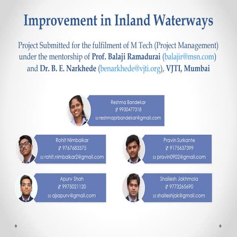 Improvement in inland waterways