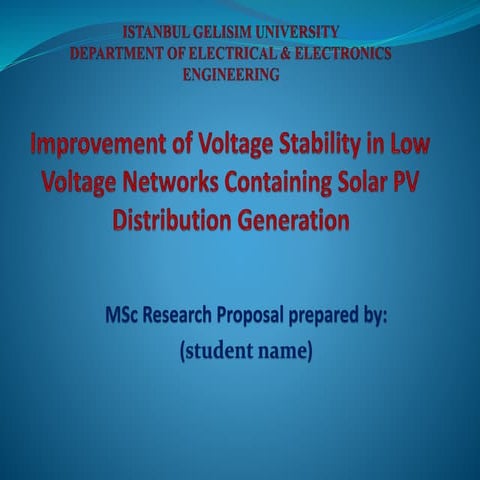 Impacts of Distributed Generation on Power Quality | PPTX