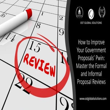 Improving Your Government Proposals' Pwin Part 1: Assess Your Proposal ...
