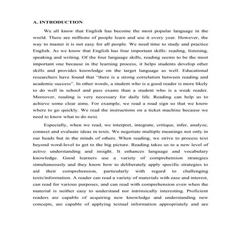 Improve reading skill