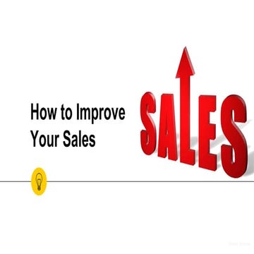 How to Improve sales Basics and Advance Techniques