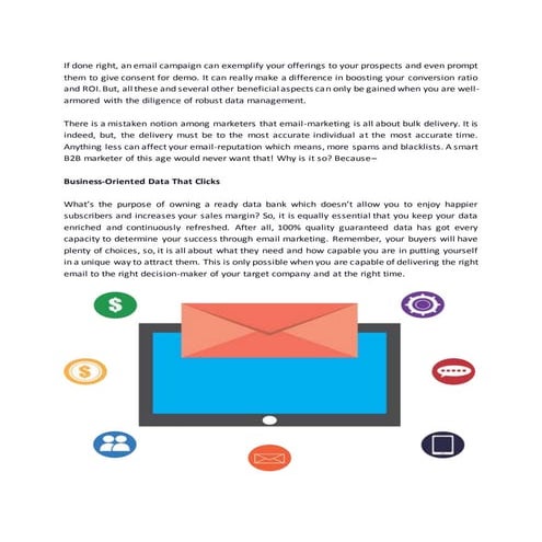 Improve success ratio in e mail campaigns with effective data management