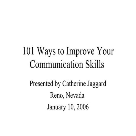 Improve your communication skills