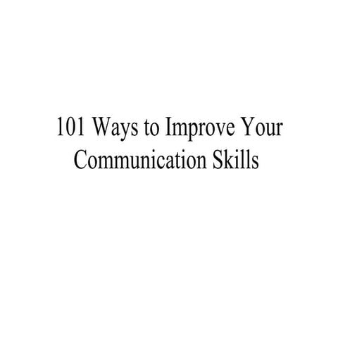 Improve Your Communication Skills