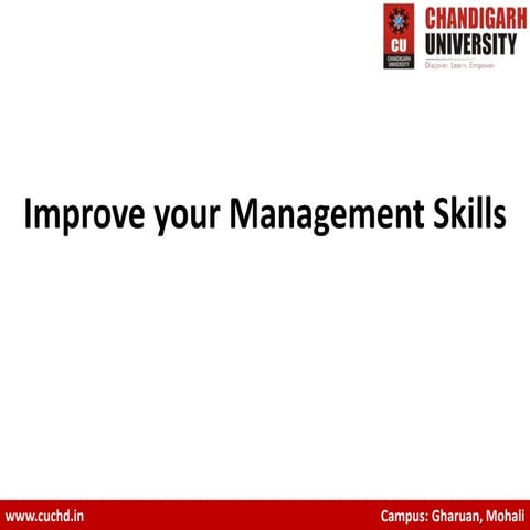 Improve your management skills