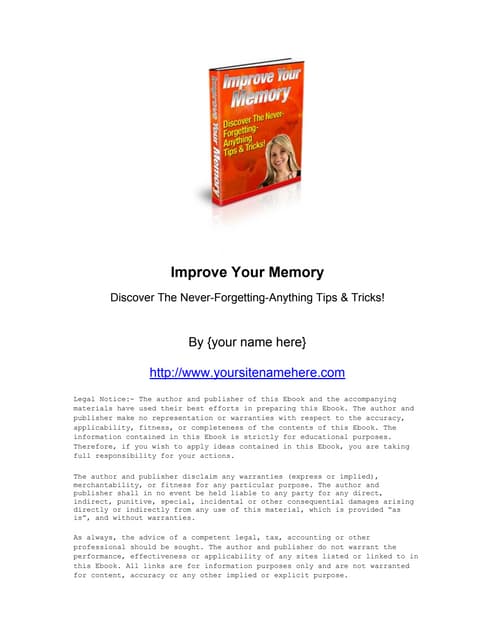 How to Improve your memory 