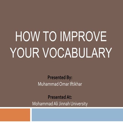Improve your English vocabulary