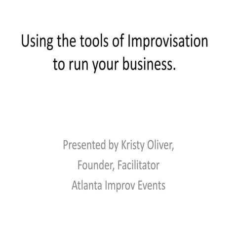Improv for business