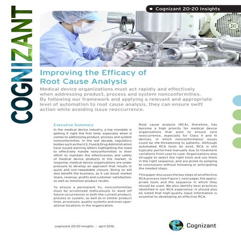 Improving the Efficacy of Root Cause Analysis