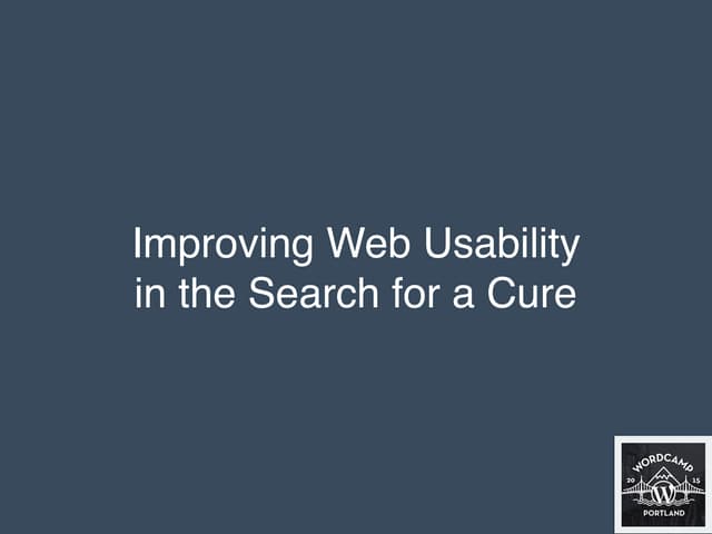 Improving Web Usability in the Search for a Cure