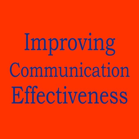 Improving communication effectiveness PGP VIVA VVIT