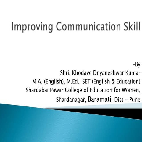 Improving communication skill