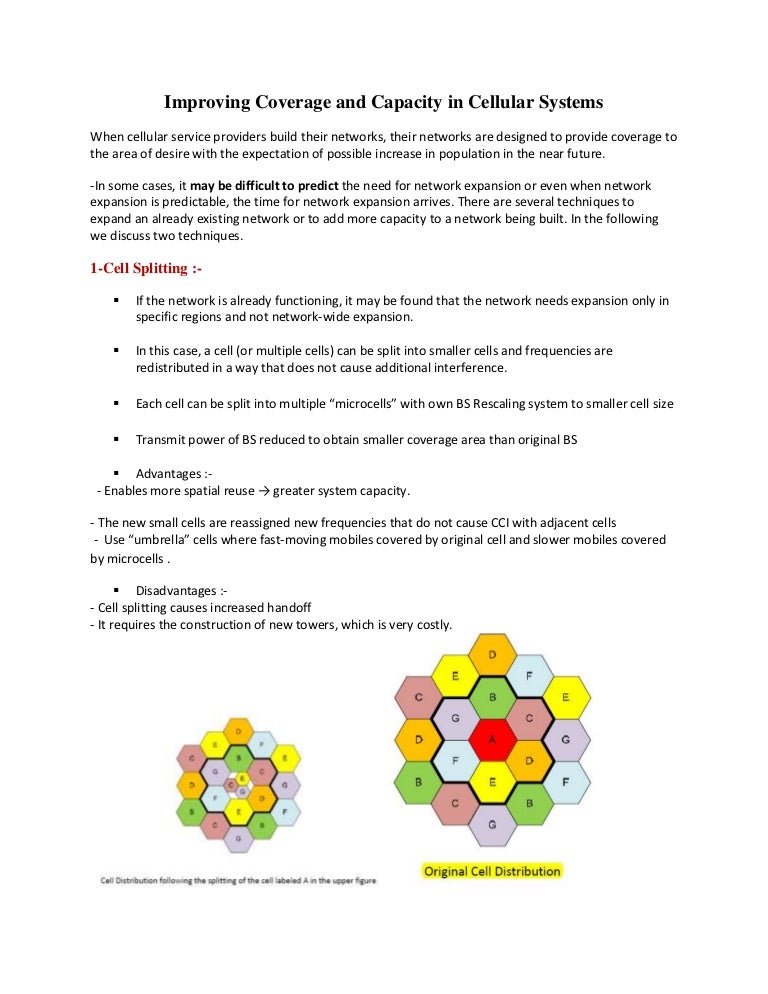 improving coverage and capacity in cellular systems ppt Ee424 communication systems ppt download.