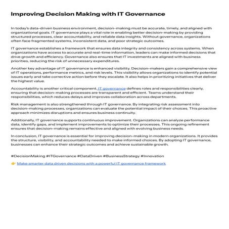 Image result for Improving Decision Making with IT Governance.pdf