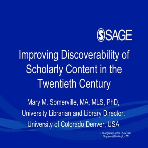 Improving discoverability of scholarly content in the twentieth century