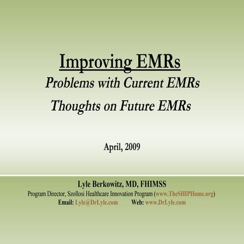Improving EMRs 2009