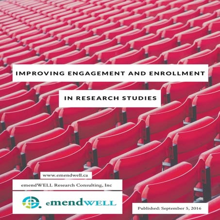 Improving Engagement and Enrollment in Research Studies by MYSUBJECTMATTERS.CA