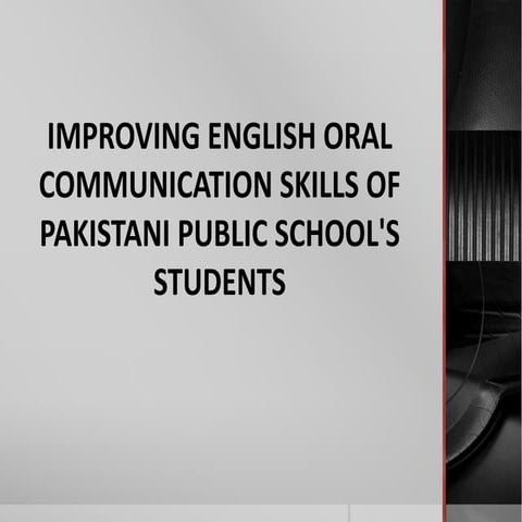 Improving english oral communication skills of pakistani public