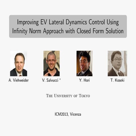 Improving EV Lateral Dynamics Control Using Infinity Norm Approach with Close...