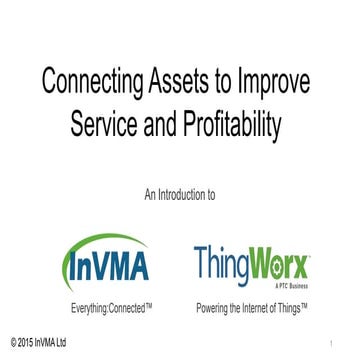 Improving FM service and profitability with InVMA and ThingWorx