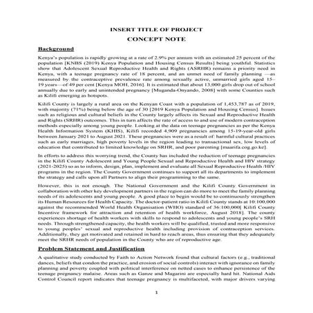HEALTH PROJECT PROPOSAL(1) | DOCX