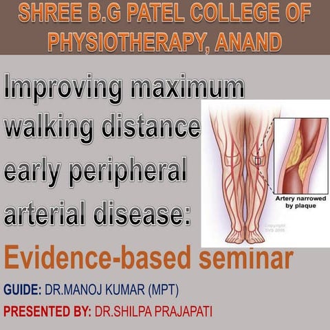 Improving maximum walking distance in early peripheral arterial disease 