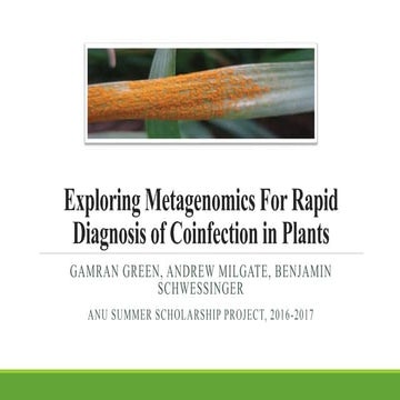 Improving methodologies for rapid diagnosis of coinfection in plants (updated...