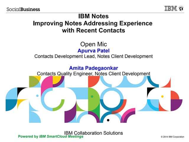 Improving notes addressing experience with recent contacts