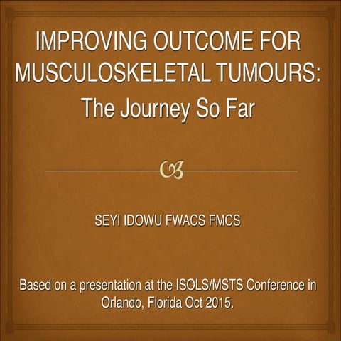 Improving outcome for musculoskeletal tumours in a developing country