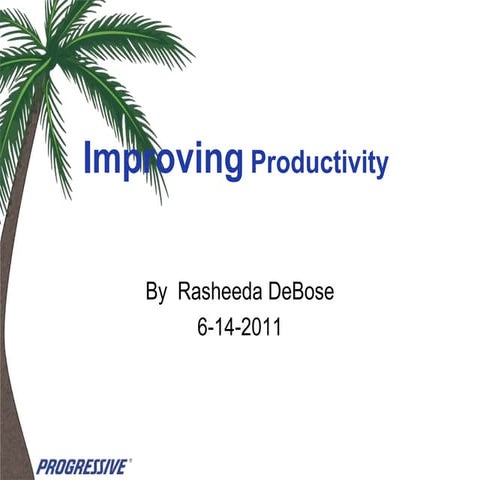 Improving Productivity