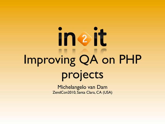 Improving qa on php projects