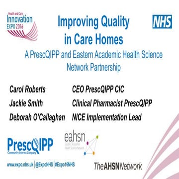 Improving quality in care homes