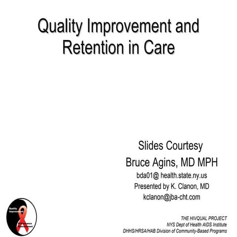 Improving Retention Of Hiv Patients In Care Ppt