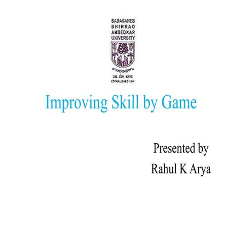 Improving Your skill by a Educational Game
