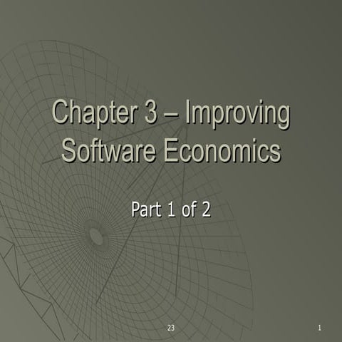 Improving software econimics | PPT